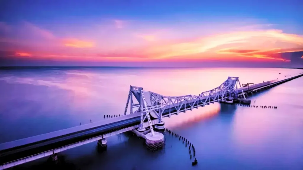 First-ever vertical lift sea bridge in India Pamban Bridge 1200x675