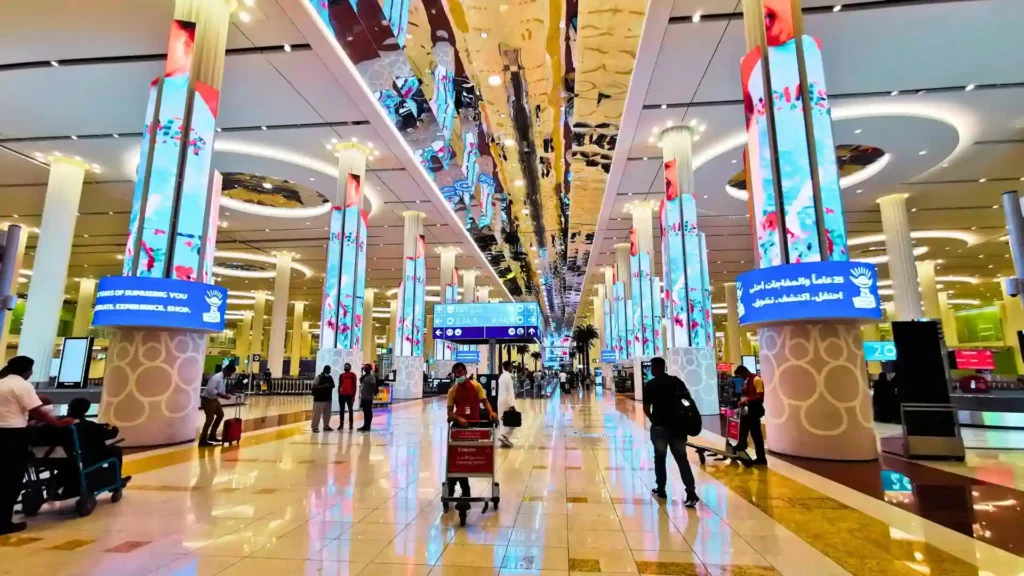 Passengers at Dubai Airport