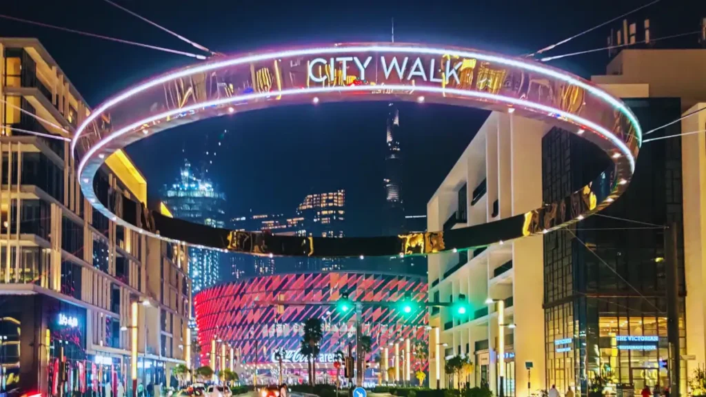 The City walk of Dubai.