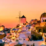 Enjoying the Sunset in Oia, Santorini 