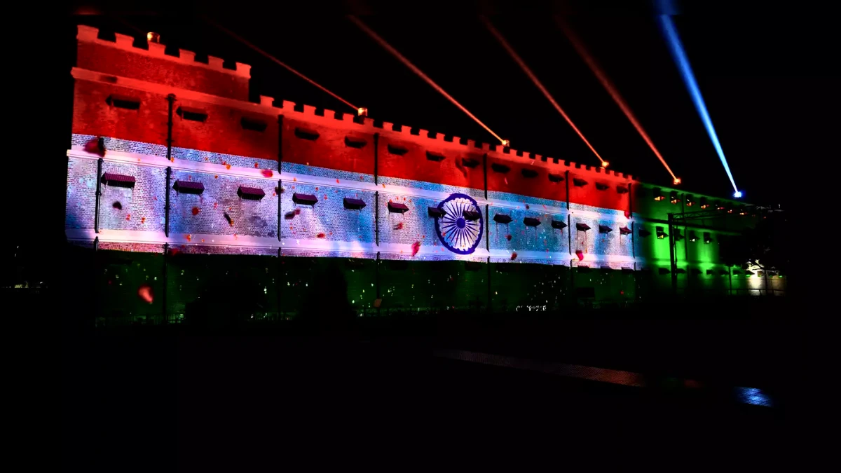 Light and Sound Show at Cellular Jail