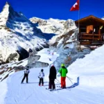 Skiing in the Alps