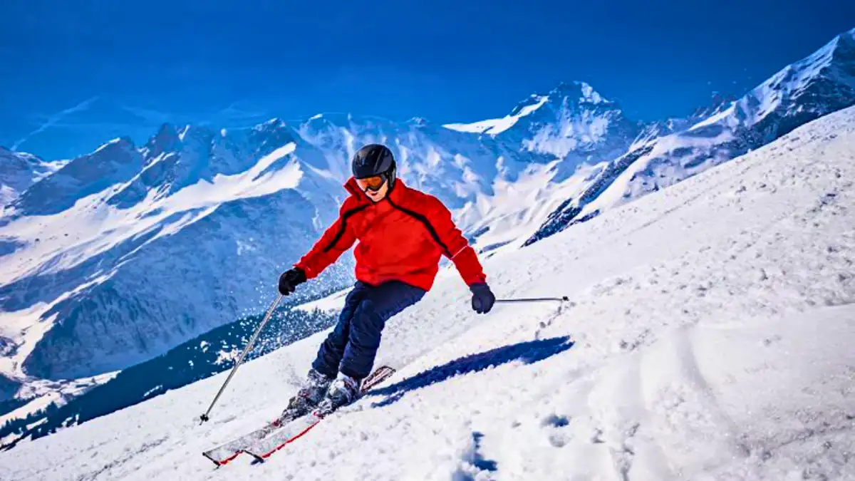 Skiing in the Swiss Alps