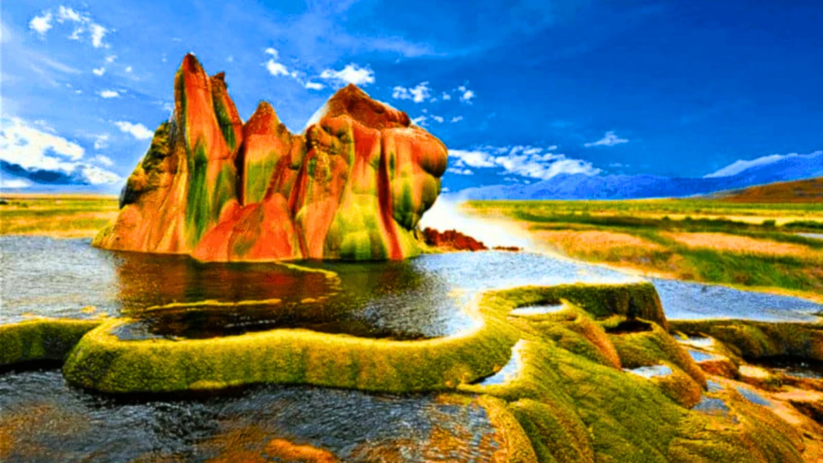  Fly Geyser, Nevada, USA