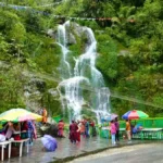 Bakthang Waterfall cascade