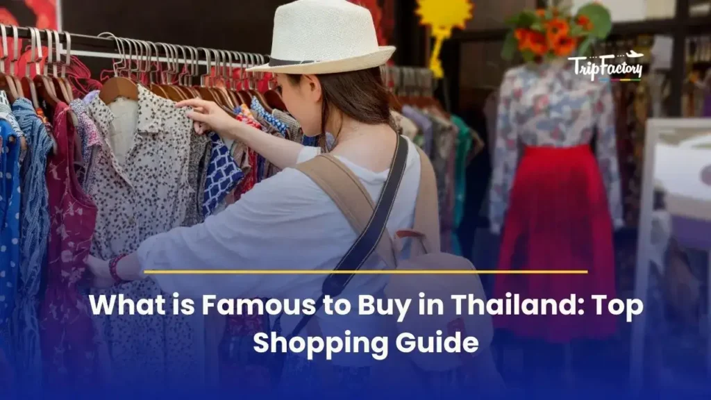 A lady is exploring the market of Thailand, searching for the famous and top things to buy from there.