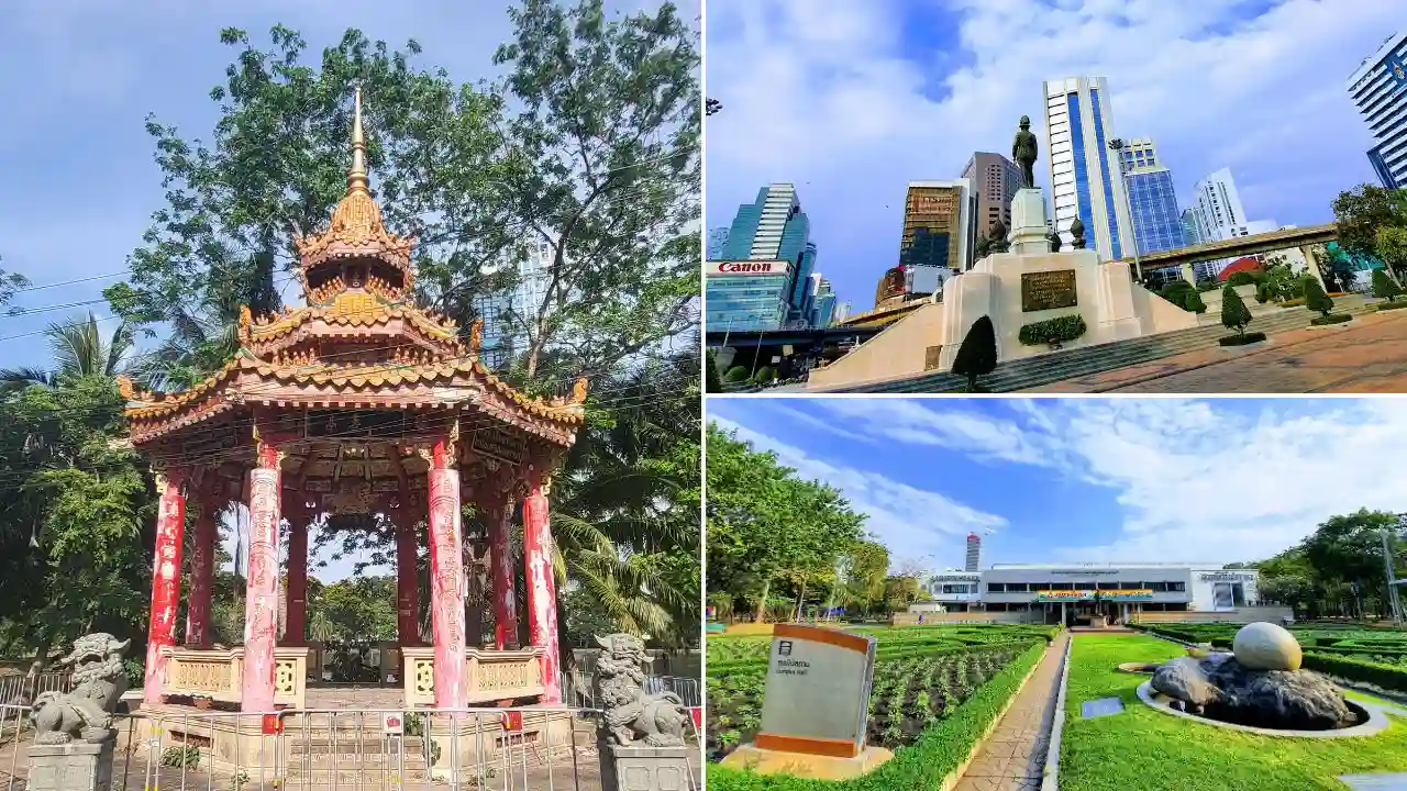 Lumphini Park, also Lumpini or Lumpinee nearby Bangkok, Thailand