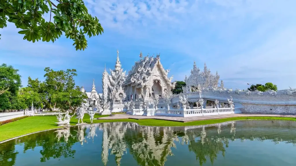 White Temple (Wat Rong Khun) located in Pa O Don Chai, Mueang District, Chiang Rai province, northern Thailand