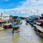 Amphawa Floating Market in Thailand.