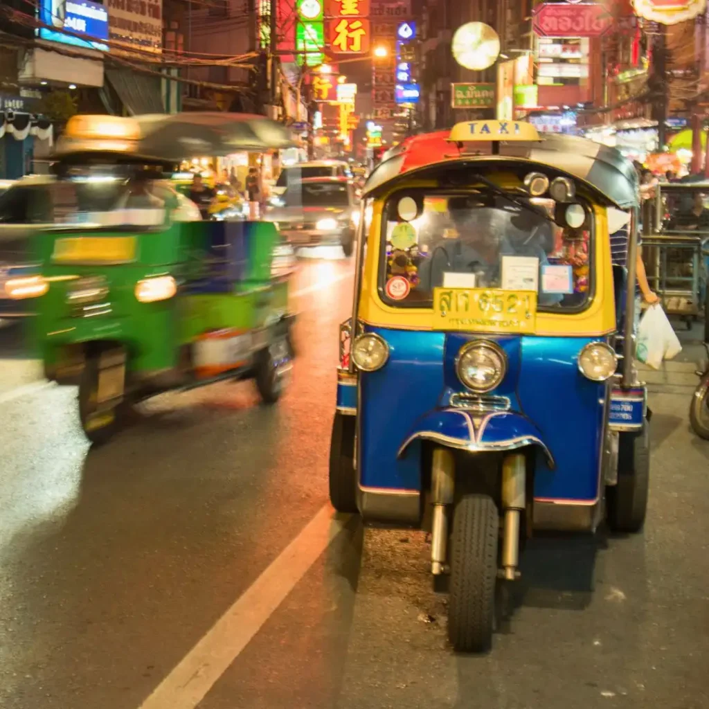 Ride in a tuk-tuk in Thailand
