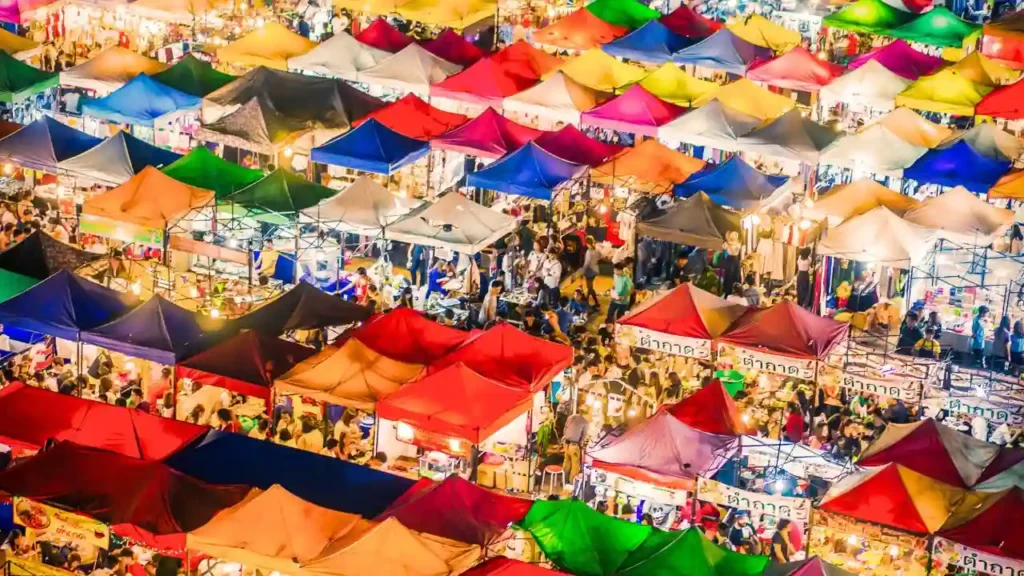 Rod Fai Market in Bangkok, Thailand