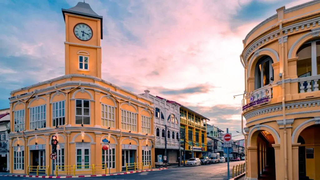 Building of Sino Portuguese architecture in Phuket Old Town