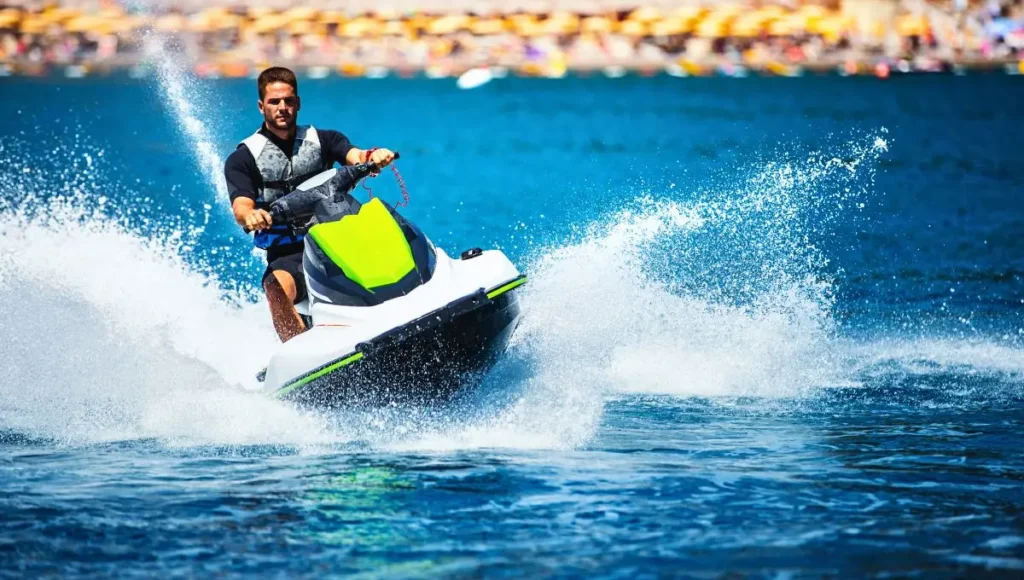 Enjoy jet ski or parasailing