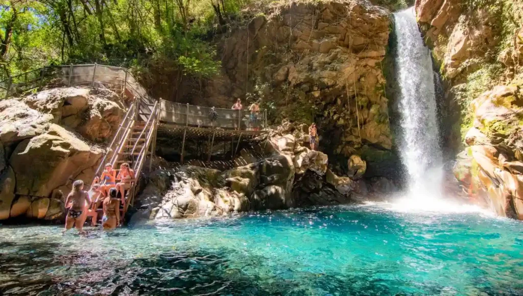Soak in Hot Springs Waterfall