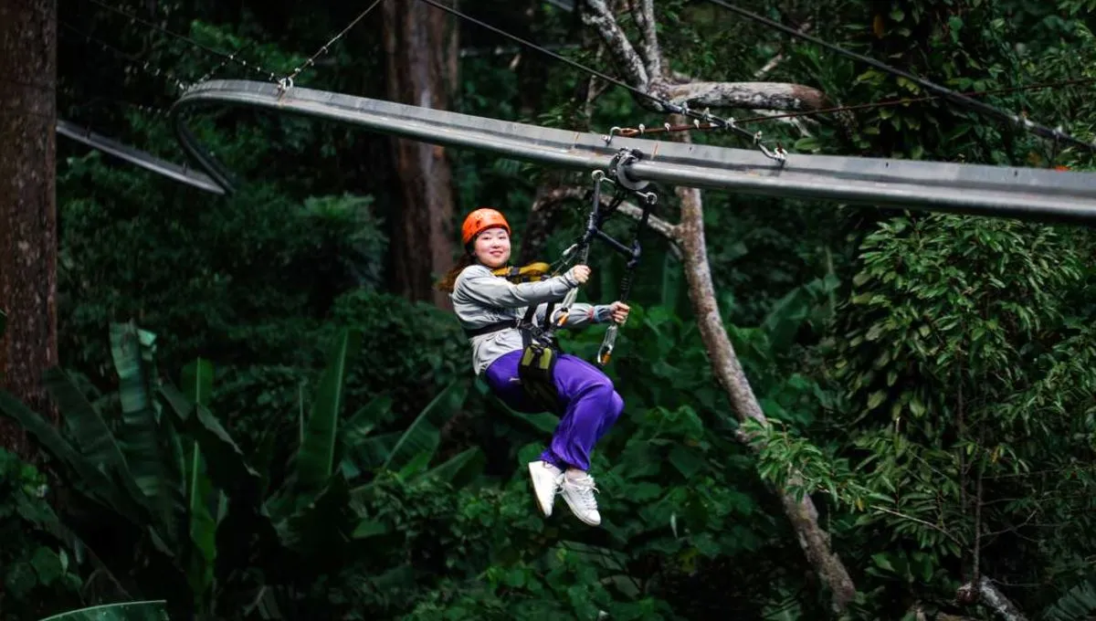 Ziplining at Flying Hanuman