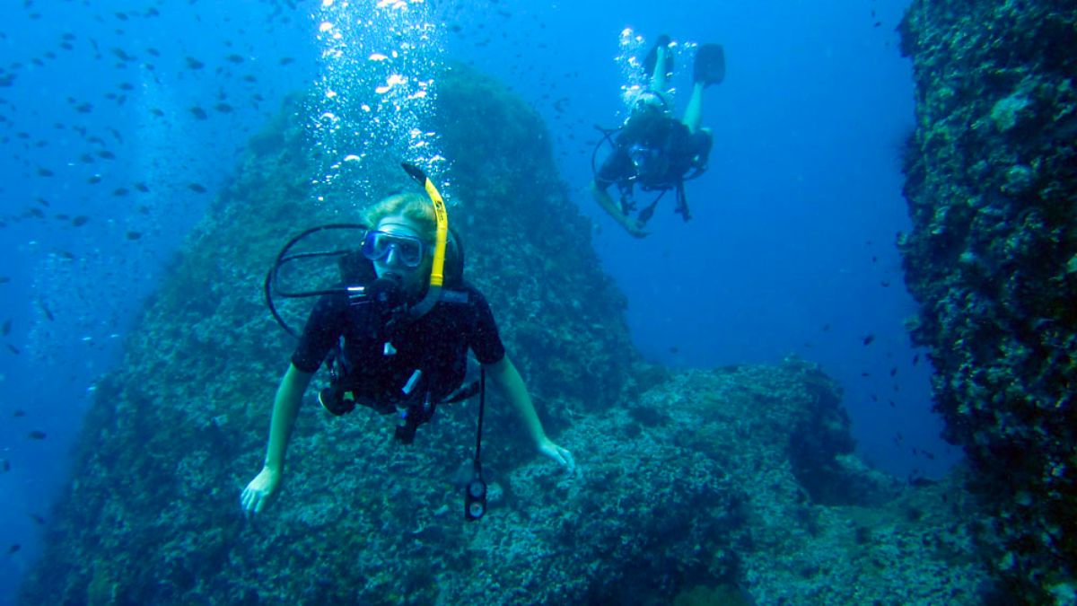 Scuba diving at Sail Rock