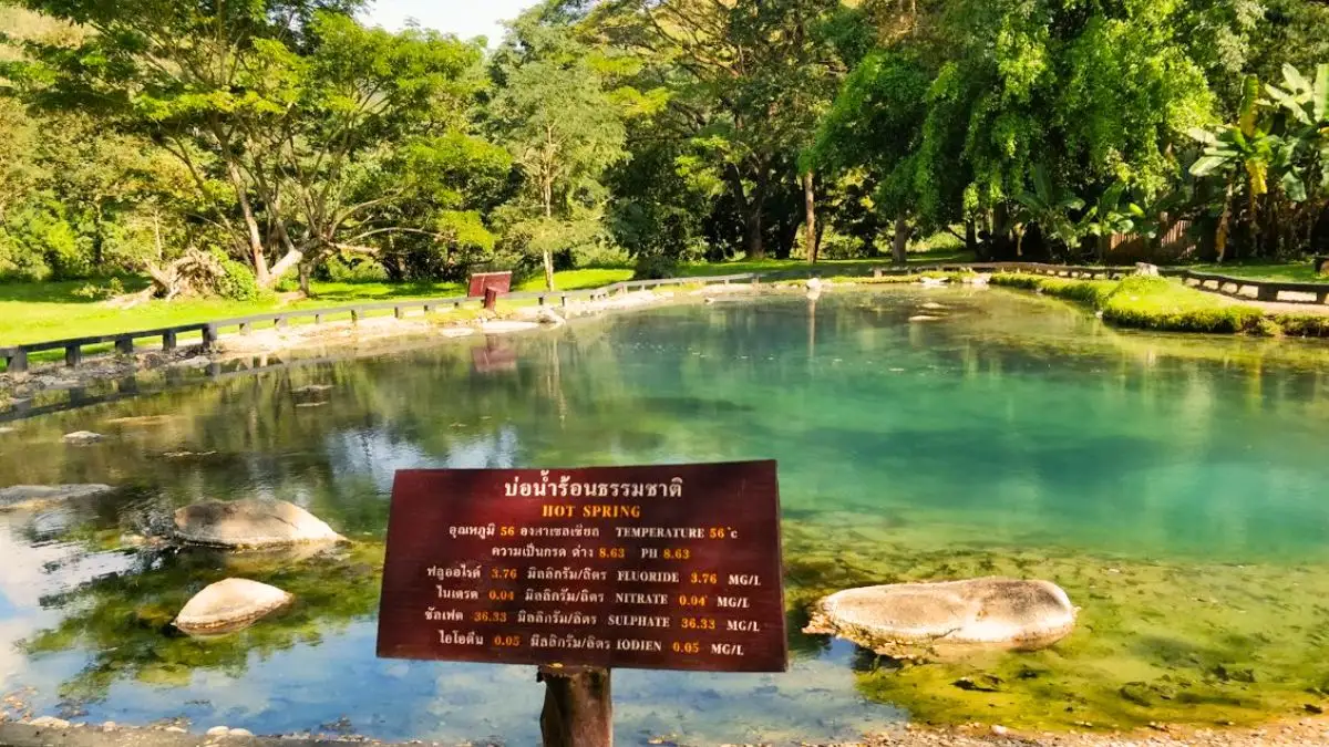 Dip in Huay Mak Lium Hot Spring